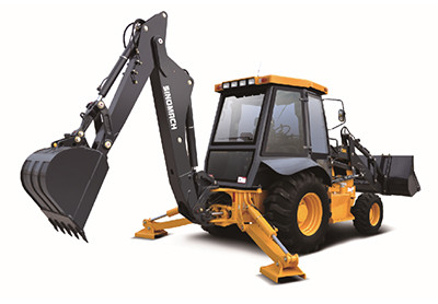 SINOMACH Small 630 Backhoe Loader Machine Rear Tire Size 19.5L-24R4-12PR