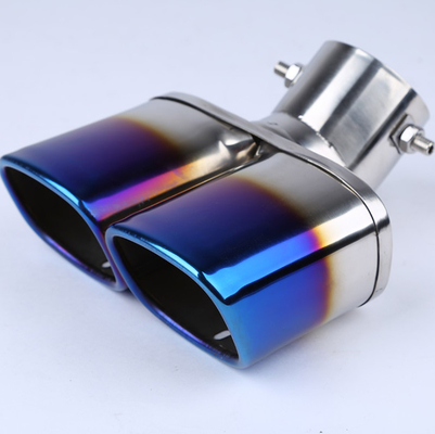 PUERXIN Car Modification Accessories Burnt 19cm Stainless Steel Exhaust Pipe