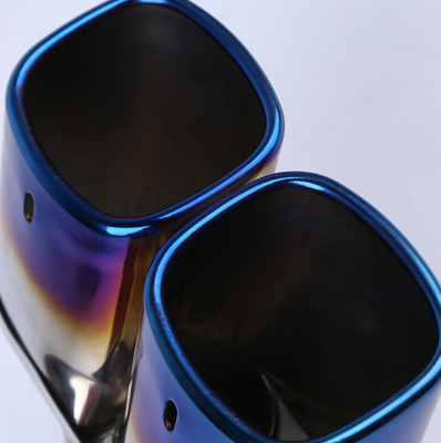 PUERXIN Car Modification Accessories Burnt 19cm Stainless Steel Exhaust Pipe