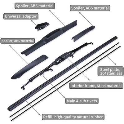 Kction 16" Hybrid Windshield Wiper Blades 8512900000 For Toyota FJ Cruiser 2007-2014
