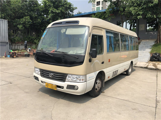 Engine 2.7L 113kw Toyota Coaster Used Passenger Bus 23 Seats 2014