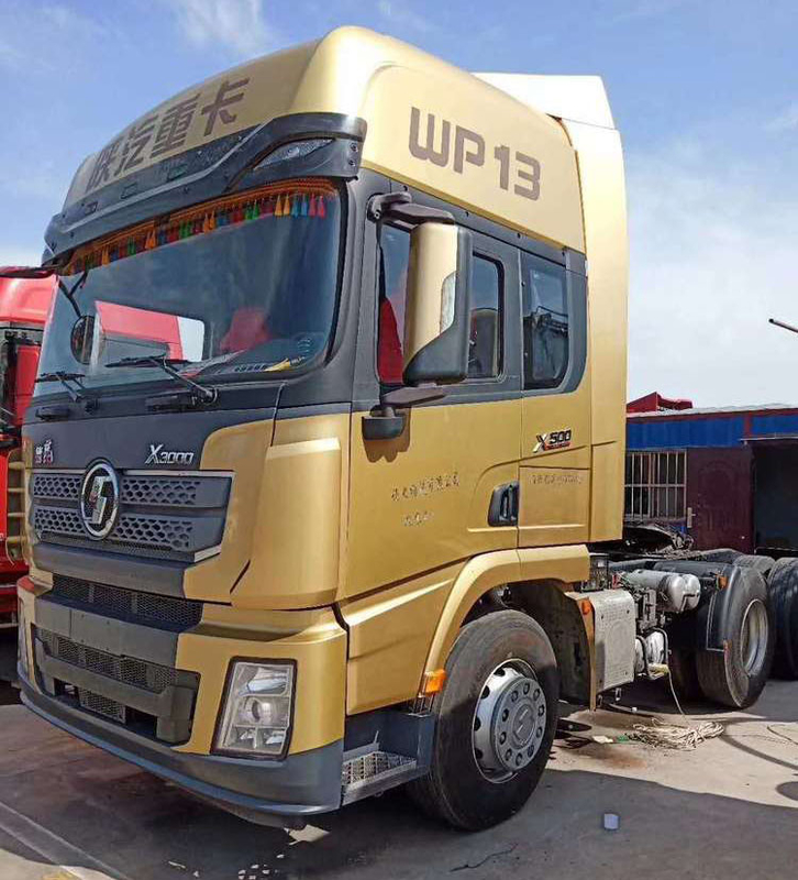 Weichai WP13.500E501 Shacman Tractor Used Heavy Duty Trucks Traction Mass 40 Ton